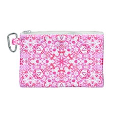 Pink Petals Canvas Cosmetic Bag (medium) by LW323