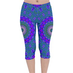 Bluebelle Velvet Capri Leggings  by LW323