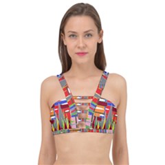 Forrest Sunset Cage Up Bikini Top by LW323