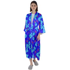 Blueberry Maxi Satin Kimono by LW323