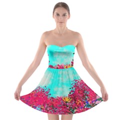 Flowers Strapless Bra Top Dress by LW323