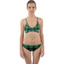 Green Clover Wrap Around Bikini Set View1