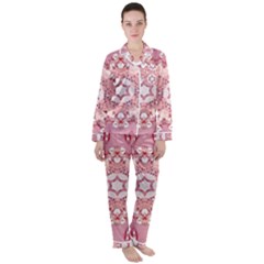 Diamond Girl 2 Satin Long Sleeve Pajamas Set by LW323