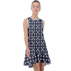 Modern Ornate Striped Pattern Frill Swing Dress by dflcprintsclothing