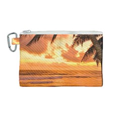 Sunset Beauty Canvas Cosmetic Bag (medium) by LW323