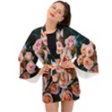 Sweet Roses Long Sleeve Kimono View1