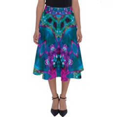 Peacock2 Perfect Length Midi Skirt by LW323