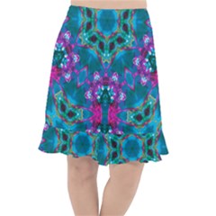 Peacock2 Fishtail Chiffon Skirt by LW323