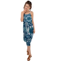 Blue Heavens Waist Tie Cover Up Chiffon Dress by LW323