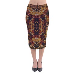 Gloryplace Velvet Midi Pencil Skirt by LW323