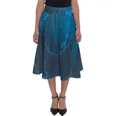 Feathery Blue Perfect Length Midi Skirt by LW323