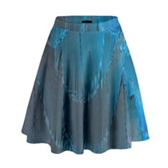 Feathery Blue High Waist Skirt by LW323