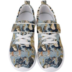 Famous Heroes Of The Kabuki Stage Played By Frogs  Men s Velcro Strap Shoes by Sobalvarro