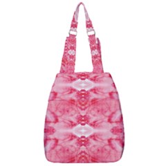 Pink Marbling Ornate Center Zip Backpack by kaleidomarblingart