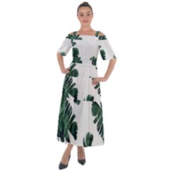 Banana Leaves Shoulder Straps Boho Maxi Dress  by goljakoff