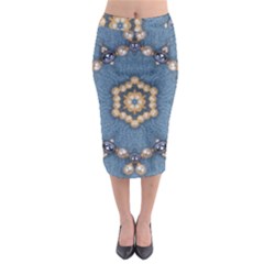 Denimpearls Midi Pencil Skirt by LW323