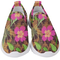 Jungle Floral Kids  Slip On Sneakers by PollyParadise