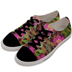 Jungle Floral Men s Low Top Canvas Sneakers by PollyParadise