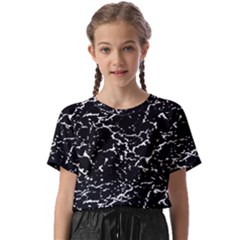 Black And White Grunge Abstract Print Kids  Basic Tee by dflcprintsclothing