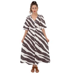 Zebra Kimono Sleeve Boho Dress by PollyParadise