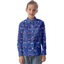 Branches With Peach Flowers Kids  Long Sleeve Shirt View1