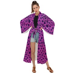 Purple Abstract Print Design Maxi Kimono by dflcprintsclothing