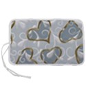   Gold hearts on a blue background Pen Storage Case (M) View1