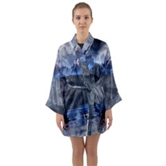 Bluemountains Long Sleeve Satin Kimono by LW323