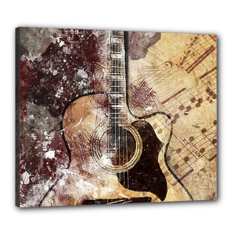 Guitar Canvas 24  X 20  (stretched) by LW323