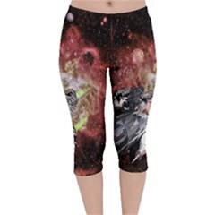 Space Velvet Capri Leggings  by LW323