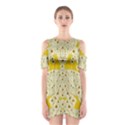 Sunshine Colors On Flowers In Peace Shoulder Cutout One Piece Dress View1