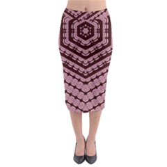 Burgundy Midi Pencil Skirt by LW323