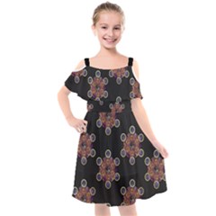 Metatron Cube Kids  Cut Out Shoulders Chiffon Dress by gloriasanchez