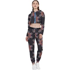 Metatron Cube Cropped Zip Up Lounge Set by gloriasanchez