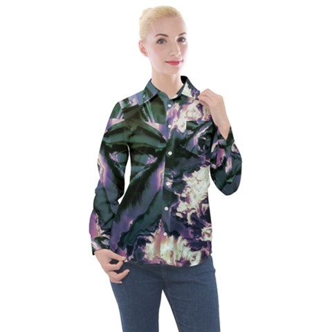 Abstract Wannabe Women s Long Sleeve Pocket Shirt by MRNStudios