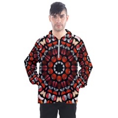 Kaleid Geometric Metal Color Men s Half Zip Pullover by alllovelyideas