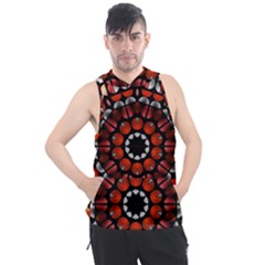 Kaleid Geometric Metal Color Men s Sleeveless Hoodie by alllovelyideas