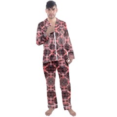 Pattern Rouge Noir Men s Long Sleeve Satin Pajamas Set by alllovelyideas