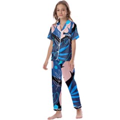 Pattern Nature  Kids  Satin Short Sleeve Pajamas Set by alllovelyideas