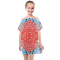 Chic Boho Print E Kids  One Piece Chiffon Dress by gloriasanchez