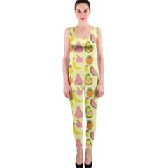 Tropical Fruits Pattern  One Piece Catsuit by gloriasanchez