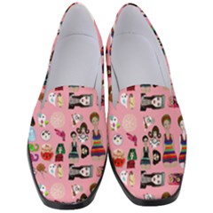 Drawing Collage Pink Women s Classic Loafer Heels by snowwhitegirl