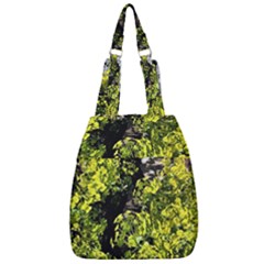 Acid Green Patterns Center Zip Backpack by kaleidomarblingart