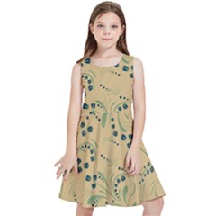 Folk Floral Art Pattern  Flowers Abstract Surface Design  Seamless Pattern Kids  Skater Dress by Eskimos