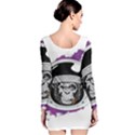 Purple spacemonkey Long Sleeve Velvet Bodycon Dress View2