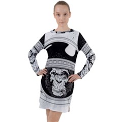 Spacemonkey Long Sleeve Hoodie Dress by goljakoff