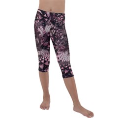 Geometric Abstraction Kids  Lightweight Velour Capri Leggings  by MRNStudios
