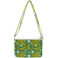 Folk Flowers Art Pattern Floral Abstract Surface Design  Seamless Pattern Double Gusset Crossbody Bag by Eskimos