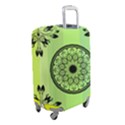 Green Grid Cute Flower Mandala Luggage Cover (Small) View2