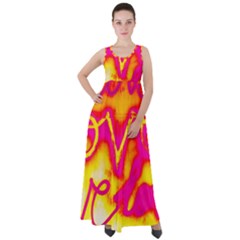 Pop Art Love Graffiti Empire Waist Velour Maxi Dress by essentialimage365